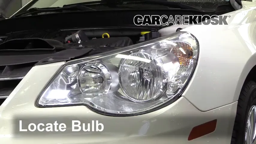 2010 Chrysler Sebring LX 2.7L V6 Sedan (4 Door) Lights Headlight (replace bulb)